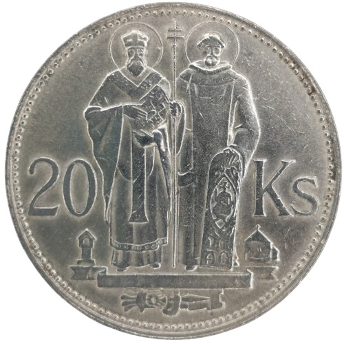 20 Koruna 1941 Slovenský štát, Cyril a Metód 