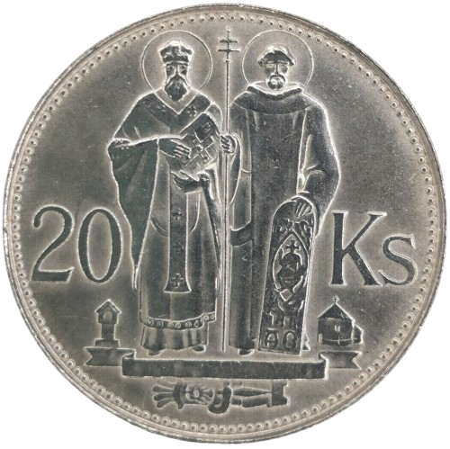 20 Koruna 1941 Slovenský štát, Cyril a Metód 