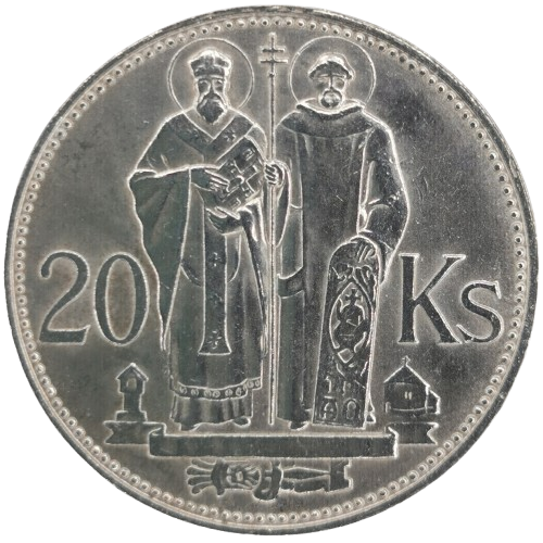 20 Koruna 1941 Slovenský štát, Cyril a Metód 
