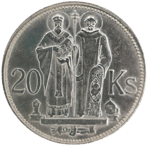 20 Koruna 1941 Slovenský štát, Cyril a Metód 