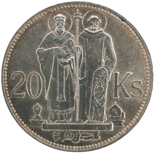 20 Koruna 1941 Slovenský štát, Cyril a Metód 