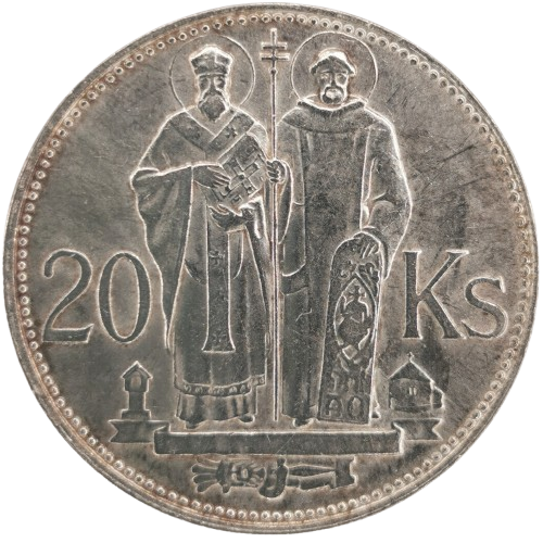 20 Koruna 1941 Slovenský štát, Cyril a Metód 