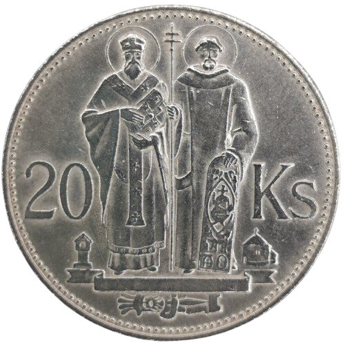 20 Koruna 1941 Slovenský štát, Cyril a Metód 