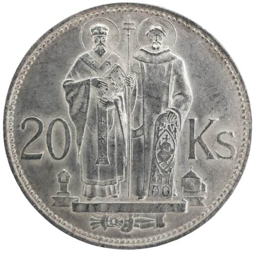 20 Koruna 1941 Slovenský štát, Cyril a Metód 