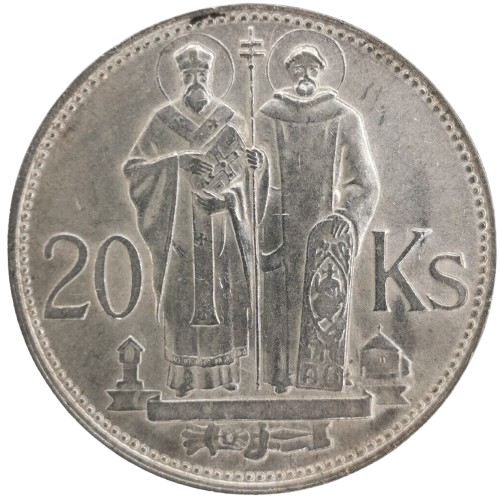 20 Koruna 1941 Slovenský štát, Cyril a Metód 
