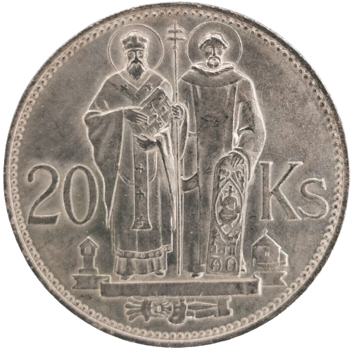 20 Koruna 1941 Slovenský štát, Cyril a Metód 