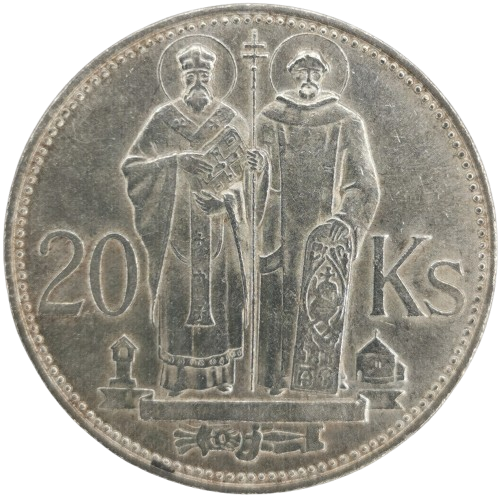 20 Koruna 1941 Slovenský štát, Cyril a Metód 