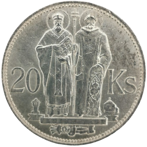 20 Koruna 1941 Slovenský štát, Cyril a Metód 