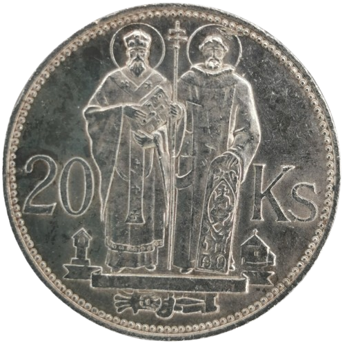 20 Koruna 1941 Slovenský štát, Cyril a Metód 