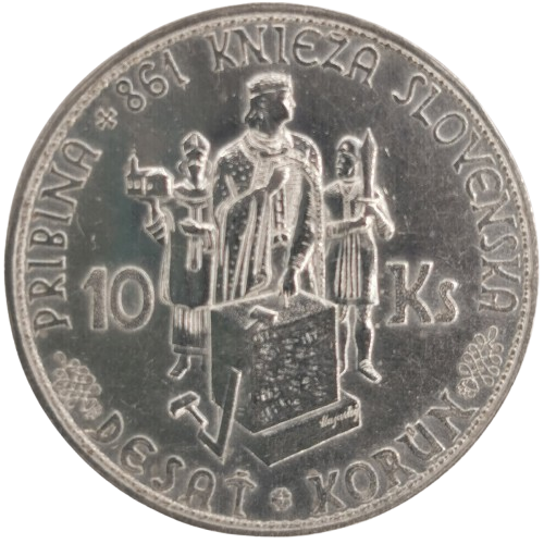 10 Koruna 1944 Slovenský štát, kríž na kaplnke