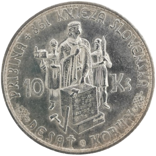 10 Koruna 1944 Slovenský štát, kríž na kaplnke 