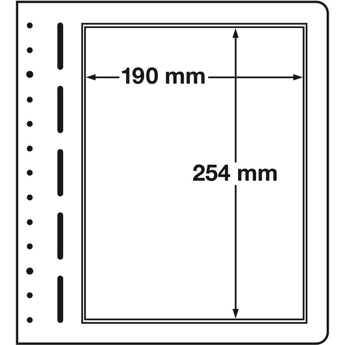 Albumové listy LEUCHTTURM LB-čisté, 10ks/bal, 1 riadkové 190x254 mm (LB1)