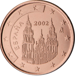 2 cent 2001 Španielsko ob.UNC