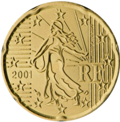 20 CENT 2000 Francúzsko UNC