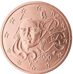2 CENT Francúzsko 2003 ob.UNC