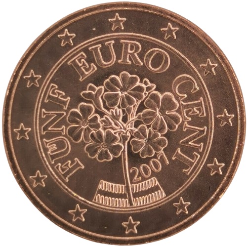 5 cent 2007 Rakúsko ob.UNC
