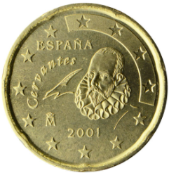 20 cent 2001 Španielsko ob.UNC
