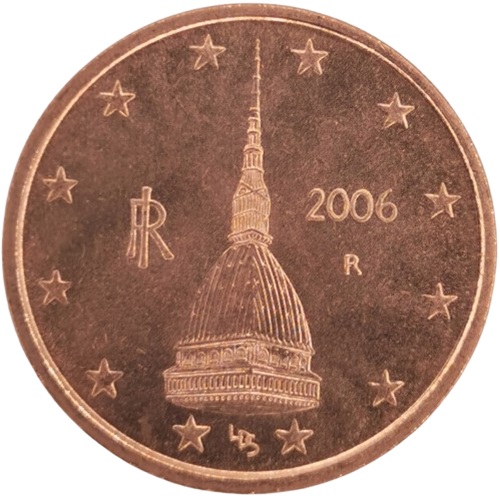 2 cent 2006 Taliansko ob.UNC