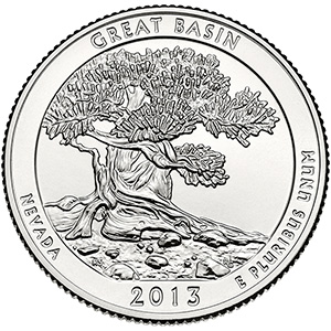 Quarter Dollar 2013 D USA UNC Great Basin