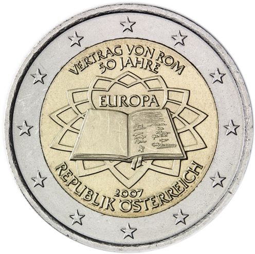 2 euro 2007 Rakúsko cc.UNC, 50. výročie Rímskej zmluvy