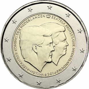2 euro 2014 Holandsko cc.UNC dvojportrét