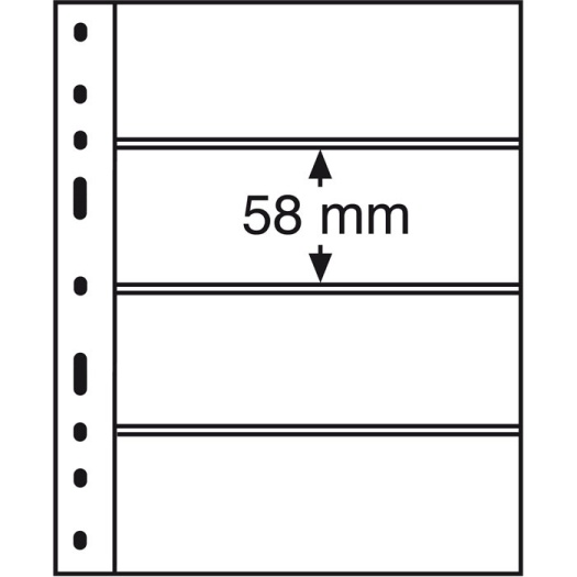 Listy OPTIMA, 10ks/bal, 4 riadkové, číre (OPTIMA4C)