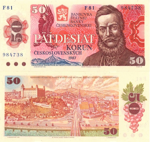 50 Korún 1987 Československo UNC séria F81