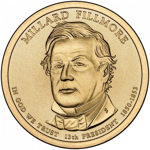 Dollar 2010 D USA UNC Millard Fillmore 13th