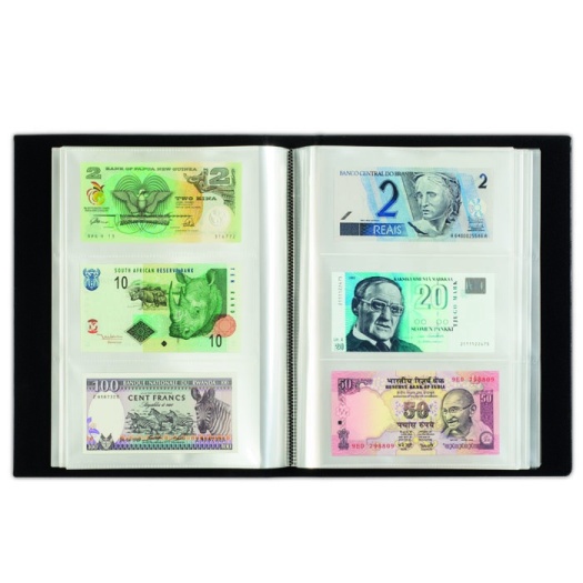 Album pre 300 banknotes na 100 listoch, čierny (ALBBNA4S)