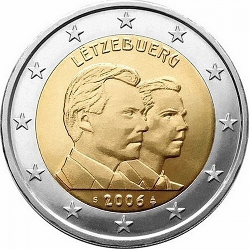 2 euro 2006 Luxembursko cc.UNC veľkovojvoda Guillaum