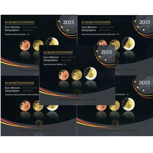 Set SÁD 2015 ADFGJ Nemecko PROOF (5ks)