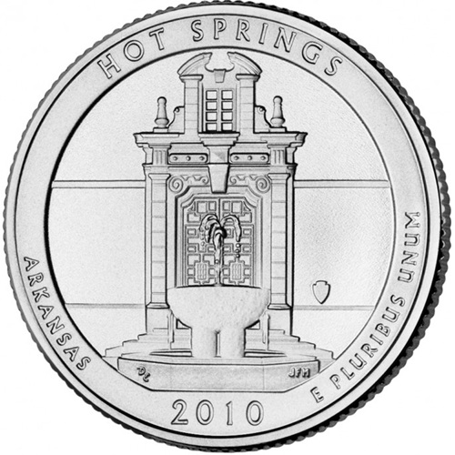 Quarter Dollar 2010 P USA UNC Hot Springs