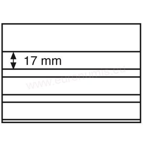 Štandartné karty PS, 158x113 mm, 3 číre pásy s krycím listom, čierne, 100ks/bal
