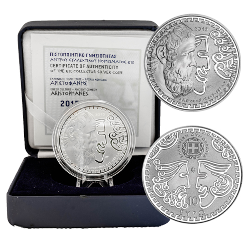 10 euro 2015 Grécko PROOF Aristophanes
