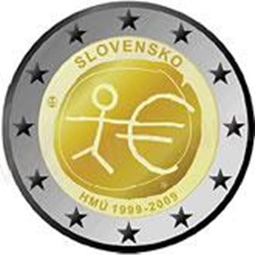 2 euro 2009 Slovensko cc.UNC Hospodárska a menová únia