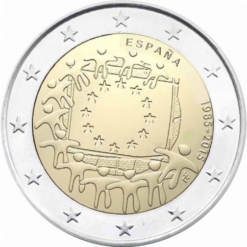 2 euro 2015 Španielsko cc. UNC Európska vlajka