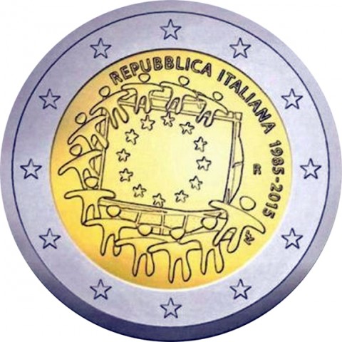 2 euro 2015 Taliansko cc.UNC Európska vlajka