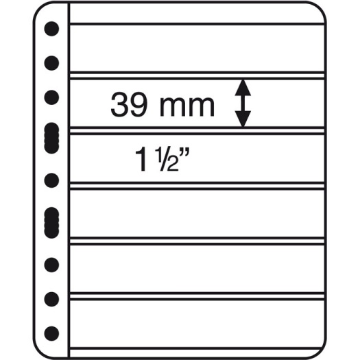 Listy VARIO PLUS, extra pevný plast, 5ks/bal, 6 riadkové, čierny (VARPLUS6S)