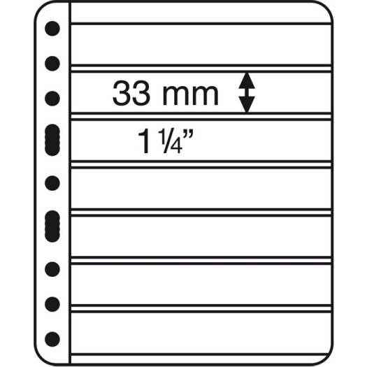 Listy VARIO PLUS, extra pevný plast, 5ks/bal, 7 riadkové, čierny (VARPLUS7S)