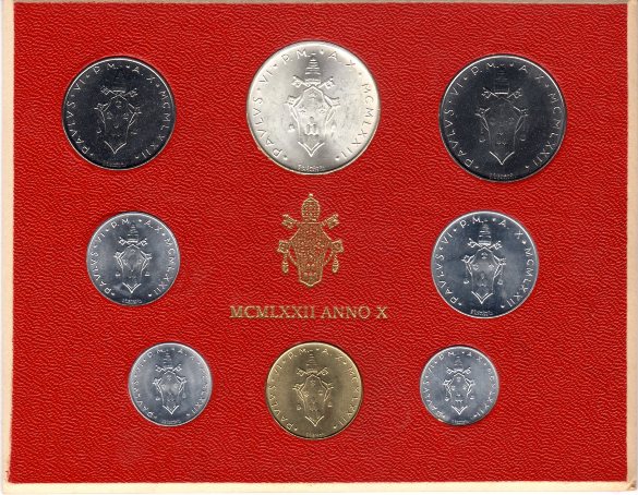 SADA 1972 Vatikán UNC ANNO X
