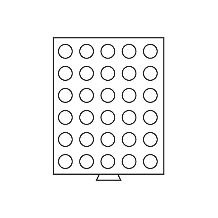 Mincový box MB na 30 kruhových otvorov pre &Oslash; 34 mm, dymový (MB30R/34)
