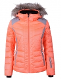 Dámska zimná bunda Icepeak Cindy IA s pravou kožušinou sv. oranžová col. 440