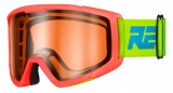 Detské lyžiarske okuliare Relax Slider HTG30C neon. červená/zelená/oranžová