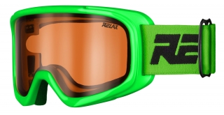 Detské lyžiarske okuliare Relax Bunny HTG39C zelená/oranžová šošovka