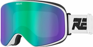 Lyžiarske okuliare Relax Strike HTG62 biela/modrá šošovka