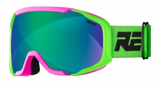 Detské lyžiarske okuliare Relax De-vil HTG65A ružová/zelená/modrá šošovka