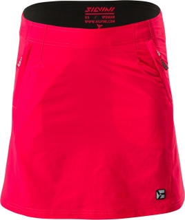 Dámska cyklistická sukňa Silvini Invia WS1624 červená s šortkama s cyklovložkou