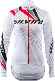 Dámsky zateplený cyklistický dres Silvini Team WD1403 biela/ružová