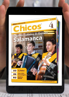 PDF časopis pre výučbu španielčiny Chicos A2 - B1, predplatné 2023-24