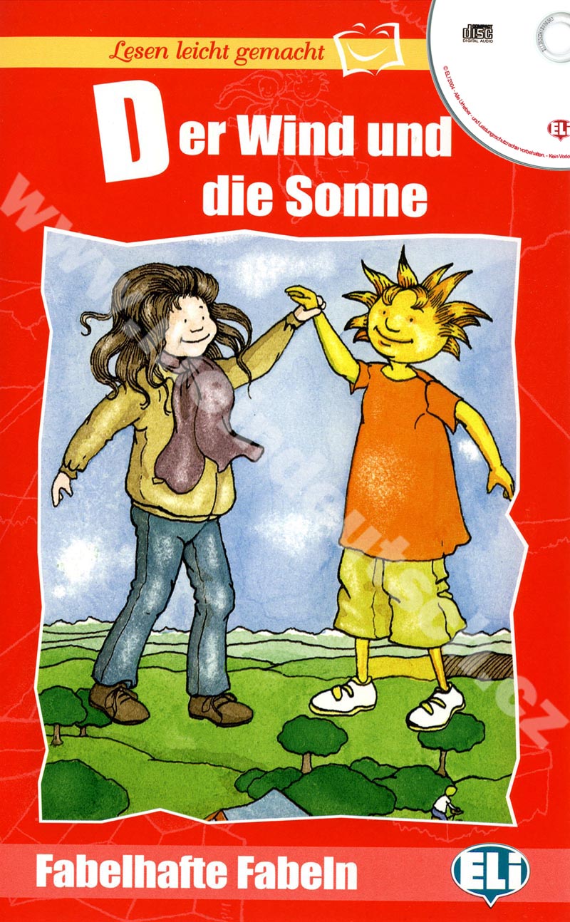Der Wind und die Sonne - zjednodušené čítanie v nemčine vr. CD pre deti